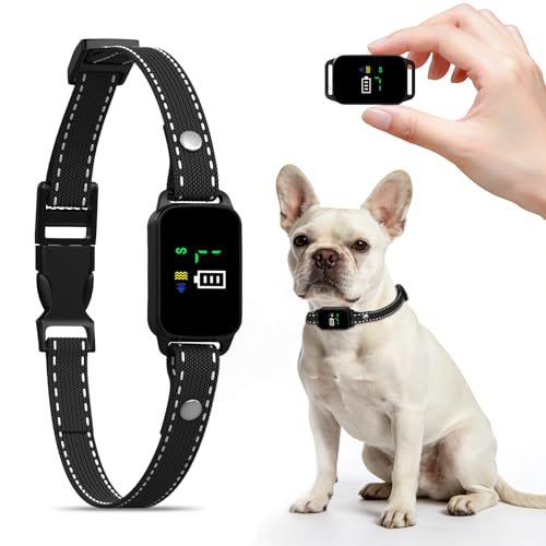 Dog Bark Collar, Bark Collar for Small Medium Dogs 2-27KG, No Shock Bark Collar with Beep Vibration & 7 Sensitivity Levels, IPX7 Waterproof Anti Bark Collar Indoor, Garden & Courtyard Use