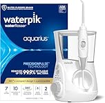 Waterpik Aquarius Water Flosser For Teeth Cleaning, Gums, Braces, Dental Care, Electric Power With 10 Settings, 7 Tips For Multiple Users & Needs, CDA Validated, White WP-660, Packaging May Vary