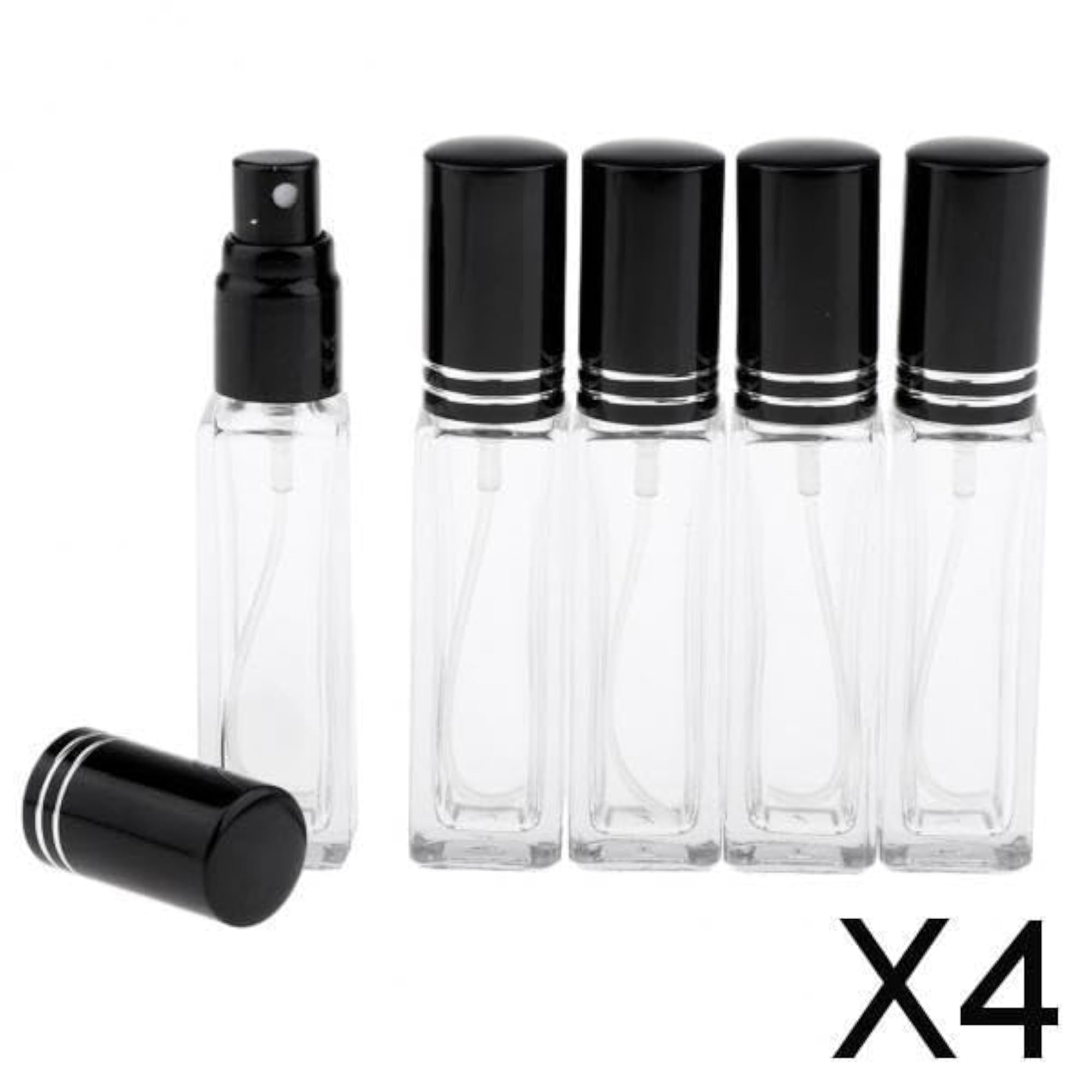 4x 8ml Refillable Perfume Atomizer Empty Spray Bottle