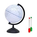 JOINPAYA 2 piezas Globo Terráqueo Educativo para Kit DIY para Colorear y Borrar de Geografía Interactivo con Rotuladores Lavables Juguete de Aprendizaje para Niñas y Decoración Escritorio