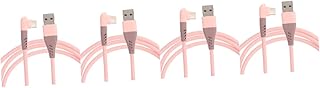 Obuyke 4Pcs Typec Cabo De Dados C Cabo De Carregamento Carregador De Telefone Para Carro Cabo De Carregamento Do Telefone Cabo Gordinho Interface Tipo C Linha De Dados Carregamento