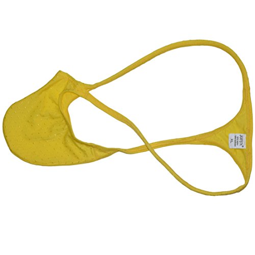 OROCOJUCO Men's Spandex Pouch Mini Thong Sexy Underwear Shiny Dots Cheeky T-Back3