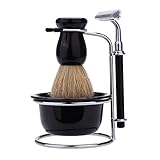 set de brochas de maquillaje abody Sólido plata plateado de soporte proporciona muy buena organización para su sistema de afeitado.
