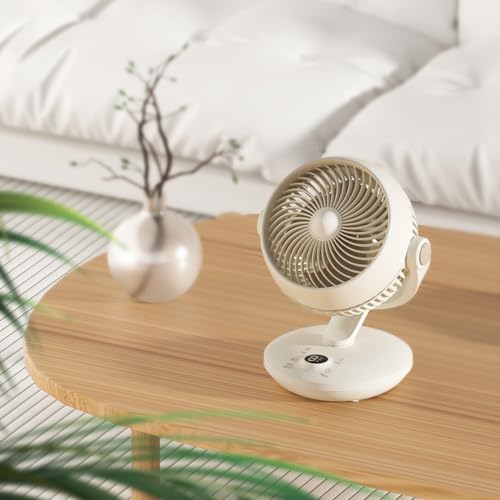 Image of Candy Fan for Bedroom, 120 & 90Oscillating Desk Fan, 8 Speeds, 3 Modes, 9H Timer, Portable for Home, Office