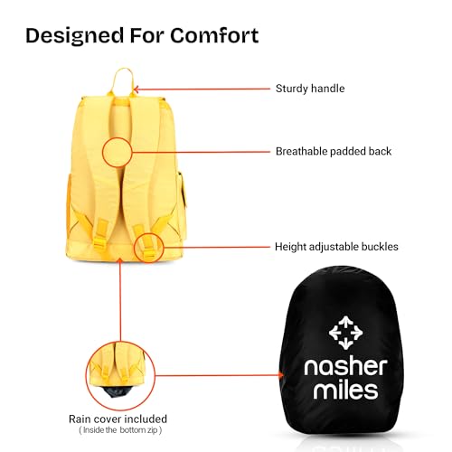 Image of Nasher Miles Polyester Backpack | Ideal for Preschool, Kindergarten, College, School, Office& Travel | Toddler, Girls, Boys, Men, Women