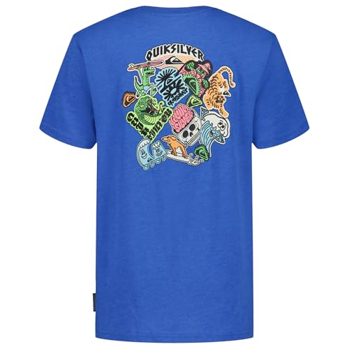 Image of Quiksilver Boys' Short Sleeve Logo Graphic T-Shirt, Soft & Comfortable, Regular Fit