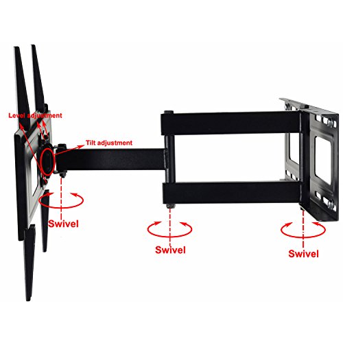 VideoSecu TV Wall Mount MW365B support de télévision noir ajustable avec bras extensible