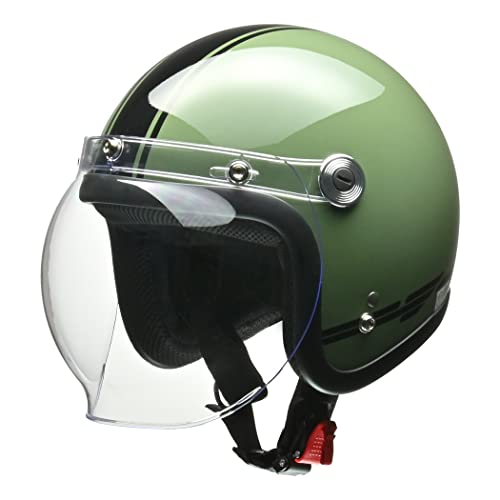 リード工業 バイクヘルメット ジェット BARTON BC-10 オーガニックグリーン フリーサイズ