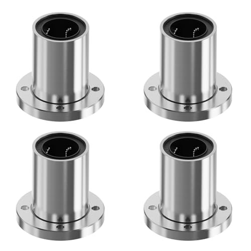 Roulement à billes linéaires LMF20UU en acier trempé avec bride ronde 20x32x42 mm