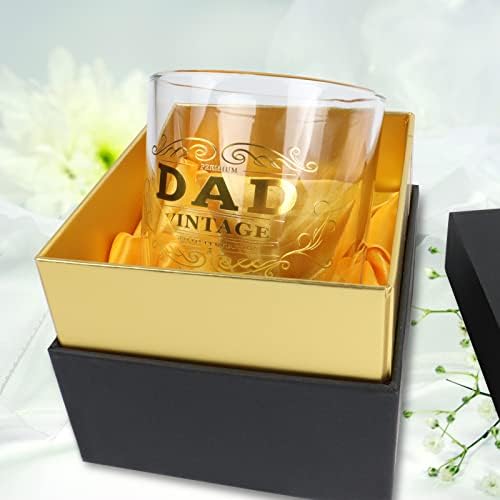 Gifts for Dad,Dad Glass Tumbler (430ml) ,Birthday/Father's Day/Retirements for Dad Stepfather Presents,Dad Gifts from Daughter Son