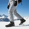 CC-Los Men's Winter Snow Boots with Sherpa Fleece Lining Waterproof Slip-Resistant Insulated Black Size 13-13.5 Wide #5