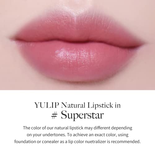 Yulip Lipstick - Korean Makeup, Organic, Clean Beauty, Paraben-Free, Natural Lipstick, Fragrance-Free, Moisturizing And Revitalizing Lipstick - Superstar Pink #TOP2
