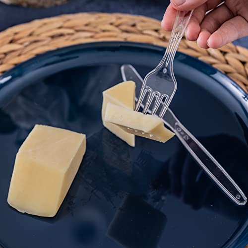 Party Bargains Disposable Cutlery Set, Sapphire Design, Clear Color, 360 Pieces: 180 Forks, 120 Spoons, 60 Knives #TOP5