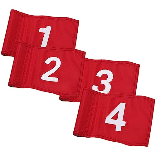 BELLIFFY Anti-wear Nylon Material Golfing Flags Portable Mini Golf Flags Poles Colorful Pin