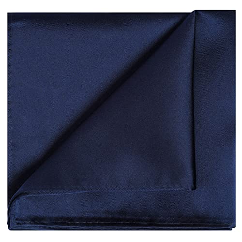 Image of KissTies 6PCS Satin Pocket Square Plain Color Handkerchief Gift Set