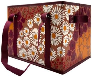 Earthwise Deluxe Collapsible Reusable Shopping Box Grocery Bag Set with Reinforced Bottom Bins Cubes (Set of 3) - Image 4