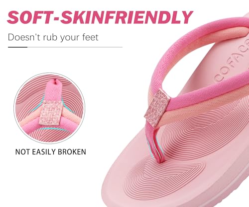 Image of COFACE Flip Flops For Women with Arch Support Comfortable Yoga Mat Orthopedic Sandals Lightweight Womens Flip-Flop