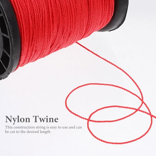 KALLORY cuerda de nylon para albañilería, línea retorcida para construcción, 2 rollos, 0.195kg, adecuada para sitios de construcción miniatura 6