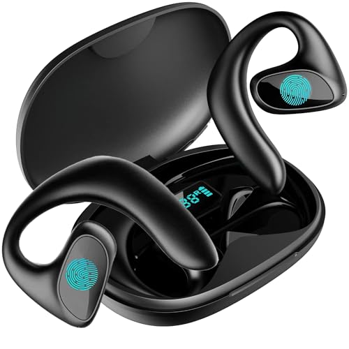 AI Translation Earbuds Real Time - All Language Translator Headphone Translating Earpiece Device - Wireless Bluetooth Ear Bud Offline Live Translate Earphone Interpreter Open Earpod (Black)