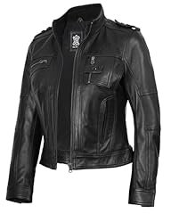 Black - Tarvis Women Leather Jacket