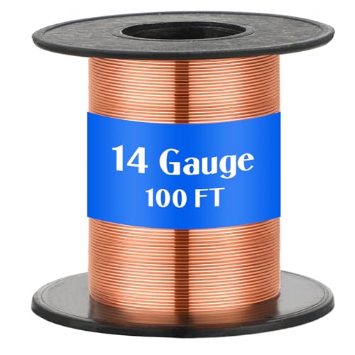Therwen 100ft 14 Gauge Copper Wire for Gardening, Electroculture, Bonsai,