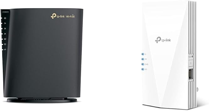 TP-Link Wireless LAN WiFi 6E Router AXE5400 2402 + 2402 + 574Mbps 6GHz EasyMesh VPN Client 2.5G WAN/LAN Port IPv6 IPoE Compatible Archer AXE5400/A + Wi-Fi Wireless LAN 2402 + 574Mbps 1 1ax/ac AP Mode HE160 RE700X/A