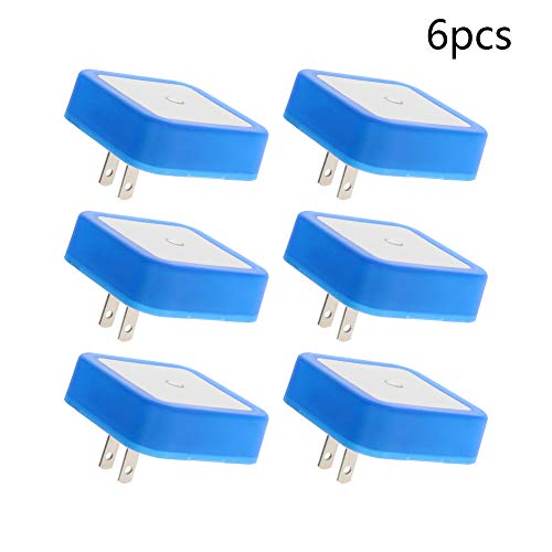 Image of Othmro ABS L62xW62xH40 Plug-in Night Light Warm Light LED Christmas Light Bulb Bed Lights with Auto Dusk-to-Dawn Sensor for Bedroom Kitchen Hallway Bule US Plug 6Pcs