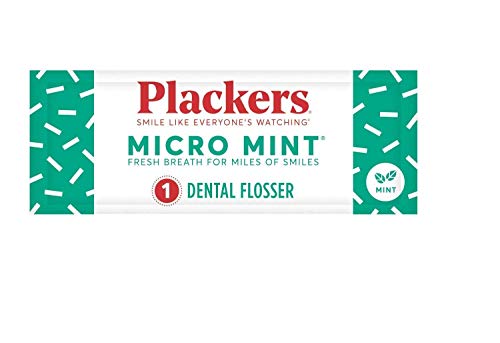 Plackers Individually Wrapped Micro Mint Dental Floss Picks, 500 Count