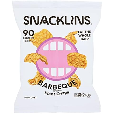 Snacklins Barbeque Seasoned Plant Crisps, Gluten Free, Vegan, 0.9 Ounce (Pack of 12) Cover
