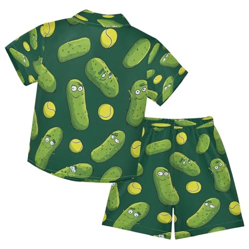 Image of Boccsty Red Strawberry Boy Summer Shorts Sets Hawaiian Toddler Boys T-Shirt & Pants 2 Pcs 3T-10T