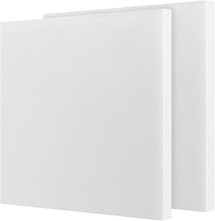 JOIKIT 2 PCS 10 x 10 x 1 Inch UHMW Sheets, Ultra High Molecular Weight Polyethylene, Opaque White, Standard Tolerance, Thick Polyethylene Board