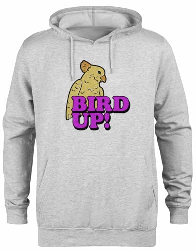 Pull à capuche gris Bird Up unisexe pour éviter le froid en mi-saison