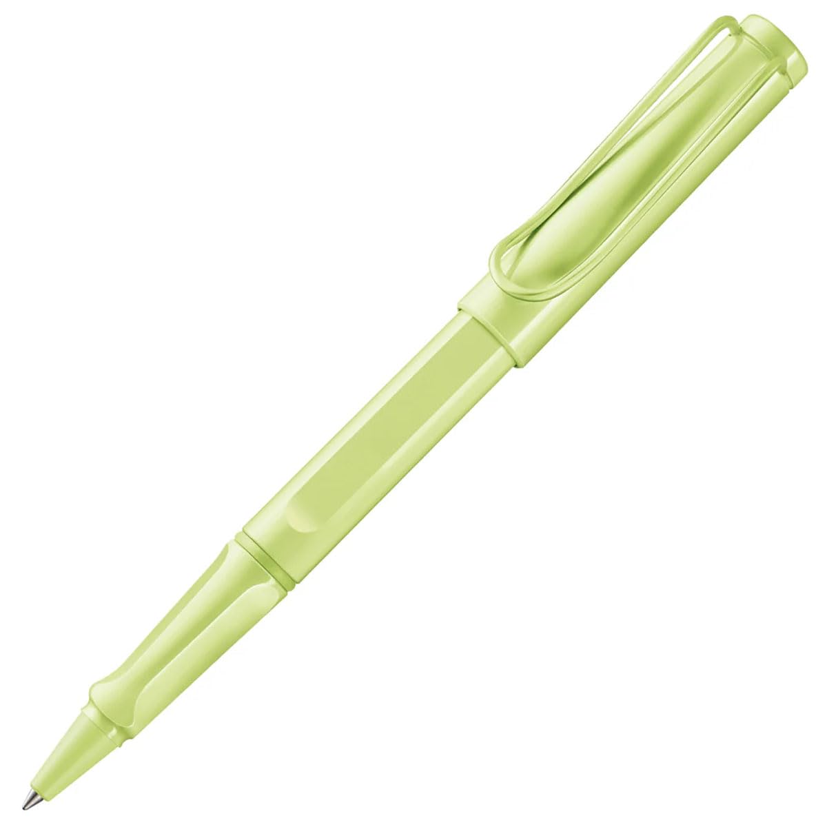 Lamy Safari Springgreen Rollerball Pen - Timeless Classic Pen with Ergonomic Grip & M Line Width - Robust ASA Plastic Housing - with M 63 Rollerball Refill in Blue