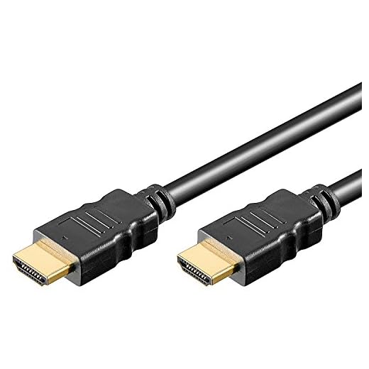 Goobay 51824 Cavo HDMI Standard, Dorato, Nero, 5.5mm Diametro, 10m Lunghezza del Cavo