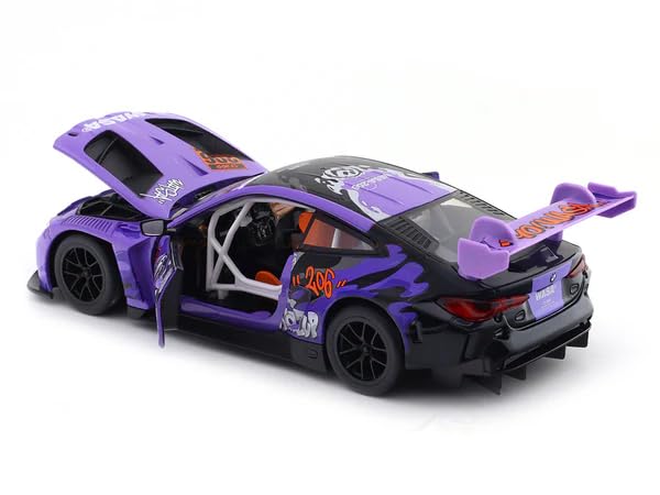 Image of MSZ BMW M4 GT3 1:24 Scale Licensed diecast Scale Model car (Purple)