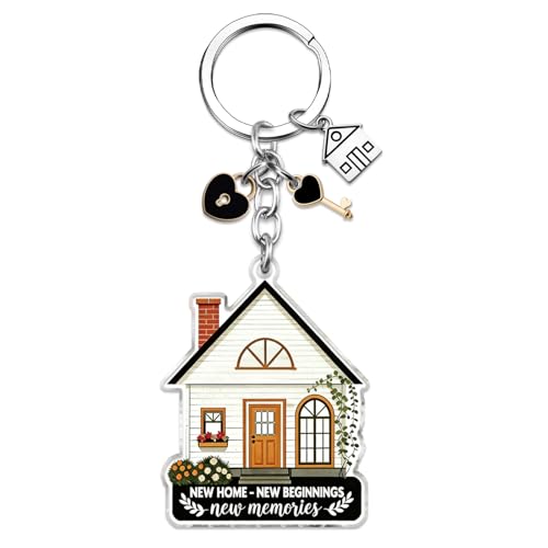 MigPio House Warming Gifts New Apartment Keychain Acrylic Housewarming Gifts for New Homeowners Realtor Supplies House Key Chain Best Housewarming Gift 2026 Closing Gift for Home Buyers