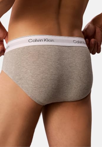 Calvin Klein 3pack Slip Grey Heather, White, Black LV00NB4388, Couleur : gris pais, blanc, noir. Taille : M, Taille unique