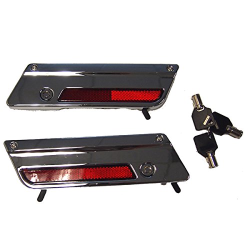 Zxmoto Saddlebag Hardware Kit Locks & Keys Saddlebag Hardware Latch Set For Harley Saddlebag Hardware Kit 1993-2013 Harley Touring Models Chrome #TOP3