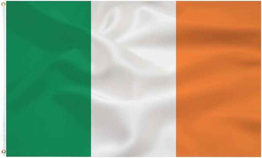 Irish Flag Ireland Flag 3x5FT -(90x150cm) St Patrick's Day Party Decoration Indoor/Outdoor Quality Polyester with Vivid Color and Brass Grommets Decorations…