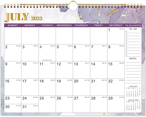 Calendar 2023-2024 - Wall Calendar 2023-2024 from July 2023 - December 2024, 14.8''× 11.57'', 18 Months Calendar with Twin-Wire Binding, Premium Paper, Blank Block with Julian Dates