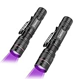 Eletorot Linterna Ultravioleta luz de 3 modos UV Flashlight, Detectar manchas de orina de mascotas, Luz negra 395nm [Clase de eficiencia energética A+]
