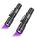 Produktbild Eletorot UV Taschenlampe LED Handlampe Schwarzlicht aus Alulegierung, Detektor für falsche Papiergeld oder eingetrocknete Urin-Flecken der Haustiere Wellenlänge 395nm, 3-Modus Licht2 Pack
