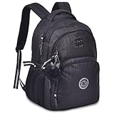 Mochila Rebecca Bonbon Crinkle Escolar de Costas 21 Litros Preta