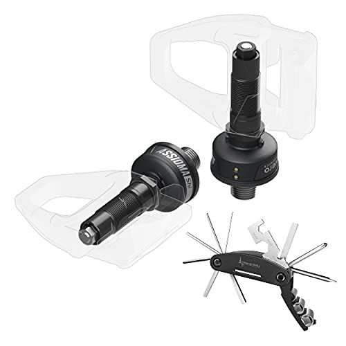 Wearable4U - FAVERO ASSIOMA Duo-Shi Both Sides Power Meter 99gr Each (Shimano Pedals Compatible) with Cycling Multitool Bundle