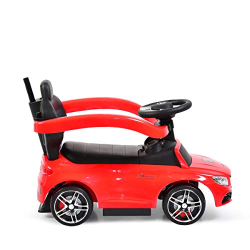 Moni Rutschauto rot Mercedes C63 Coupe 639-P, Schiebestange, Sonnenschutz, Musik – Bild 6