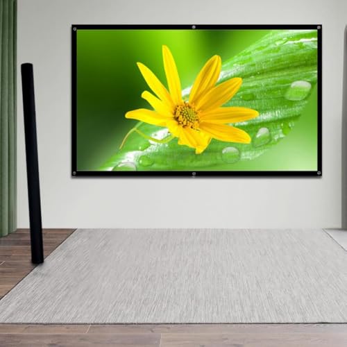 Pantalla de proyección manual 100in 4:3 para cine en casa miniatura 1