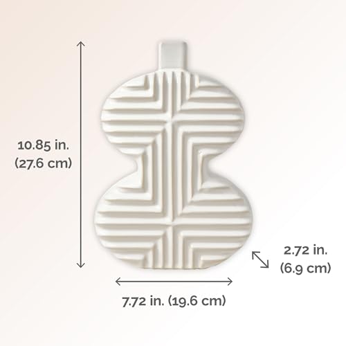 Vase en céramique Mikasa courbe géométrique d'exception pour intérieur chic - 3