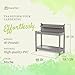 Dura-Trel Greenfield PVC Vinyl Indoor Outdoor Table Potting Bench Station with Shelf for Plant Accessories & Gardening Supplies Storage, Mocha