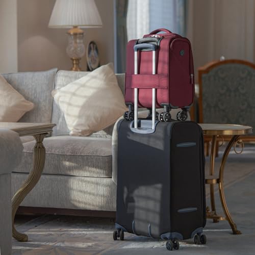 Image of VERAGE Carry On Underseat Luggage with Wheels & USB Port, Wheeled Spinner Bag Carry-on Luggages for Airlines, Lightweight Suitcase Men Women, Pilots and Crew (Upgrade-14-Inch Compact)