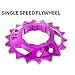 FYYDSCM Single Speed Flywheel Conversion Kit 18T Cassette Cog for MTB Road Bike Freewheel Chain 7075 Aluminum Alloy CNC(16T Silvery)